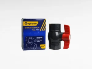 Compact Ball Valve 1.1/4-Inch UPVC Sch-80 Hydroplast