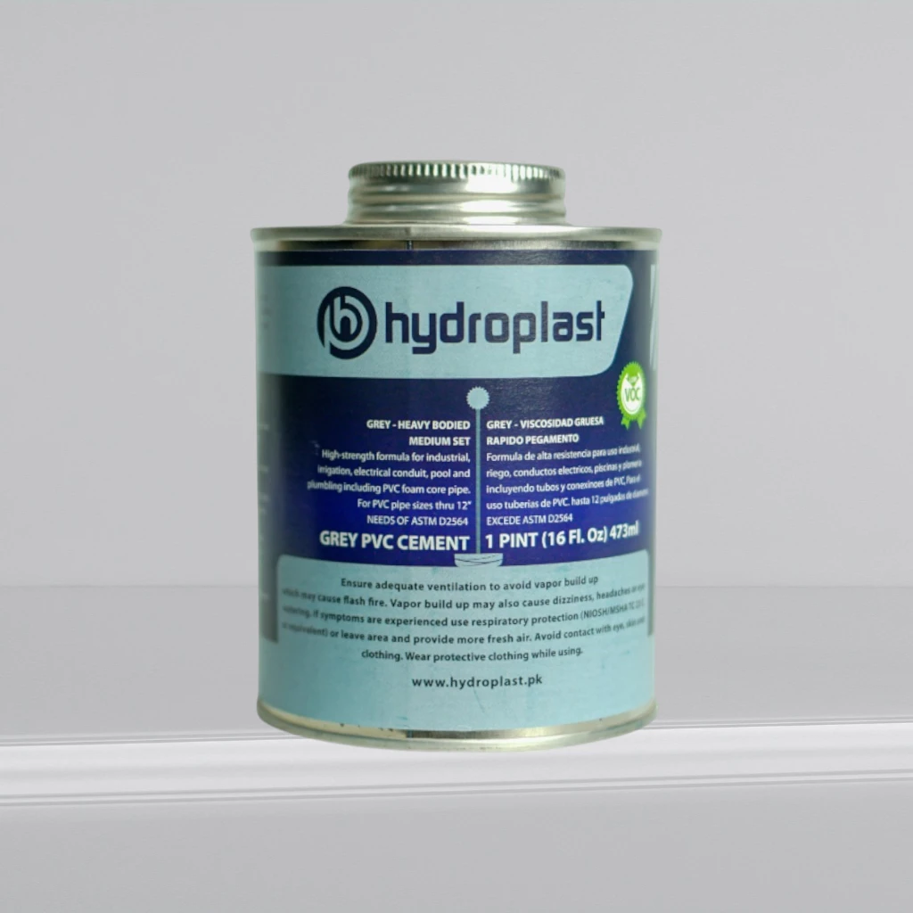 Hydroplast Grey Solvent 479ml – PVC Jointing Cement for RO Water Filter Systems in Pakistan