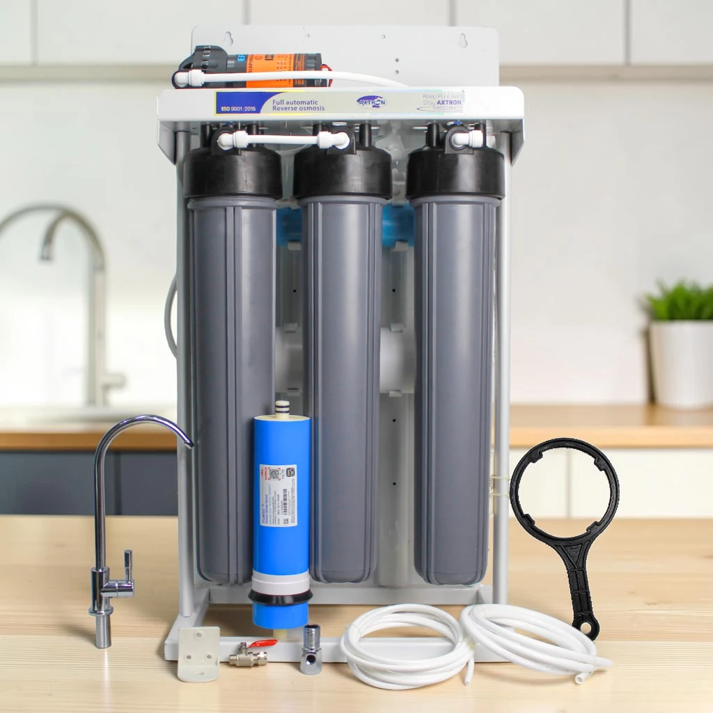 Axtron 300 GPD RO plant complete kit with membrane faucet and fittings