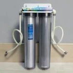 Axtron 2 Stage Slim Water Filter Crystal Housing – Complete Sediment & Carbon Filtration System (Indoor Use)