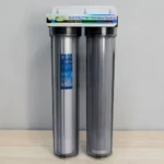 Axtron 2 Stage Slim Water Filter Crystal Housing – Complete Sediment & Carbon Filtration System (Indoor Use)