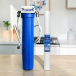 Axtron Single Stage Semi Commercial Slim Water Filter (Blue) – Complete 20 Inch Filtration System with Fittings