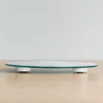 Axtron Fitness Round Glass Bathroom Scale – 180 KG Capacity with Temperature Display