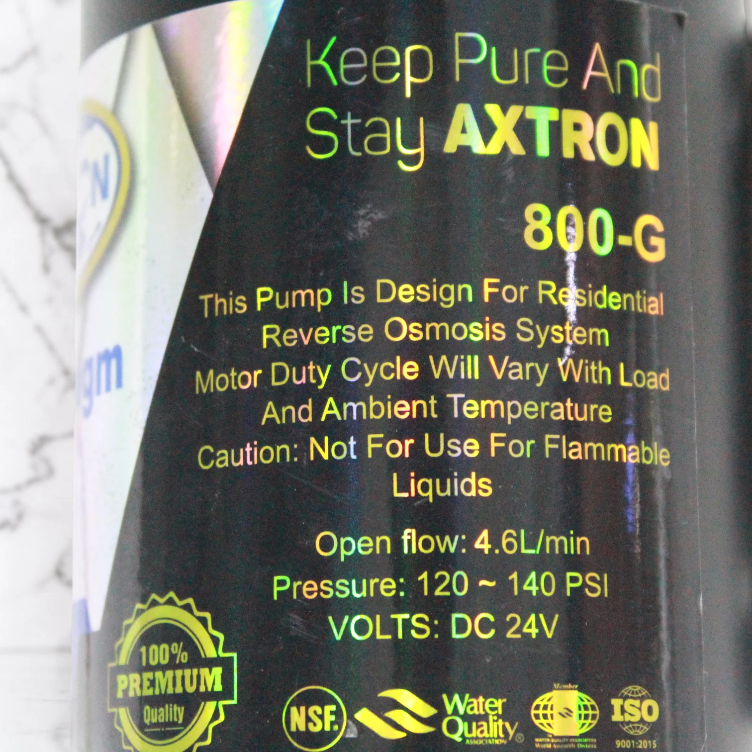Axtron Grand Forest 800 GPD RO Booster Pump 24V